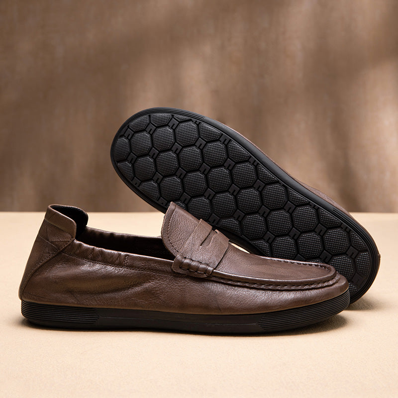 LuxeLeather Classy Slip-On Dress Shoes