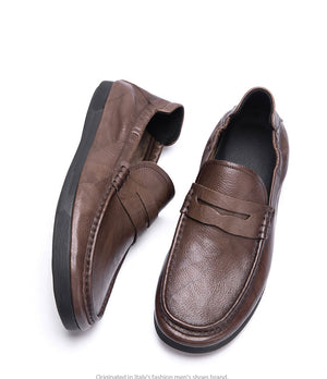 LuxeLeather Classy Slip-On Dress Shoes