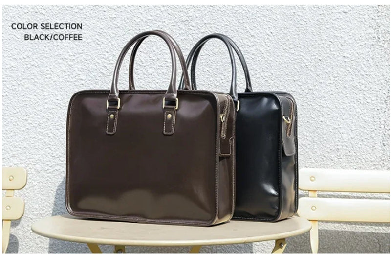 Luxury Exotica Leather Laptop Briefcase