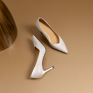 Chic Exotic Pointed Toe Leather Pumps