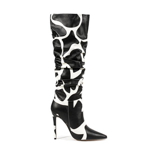 LuxeExo Pointed Toe High Heel Long Boots