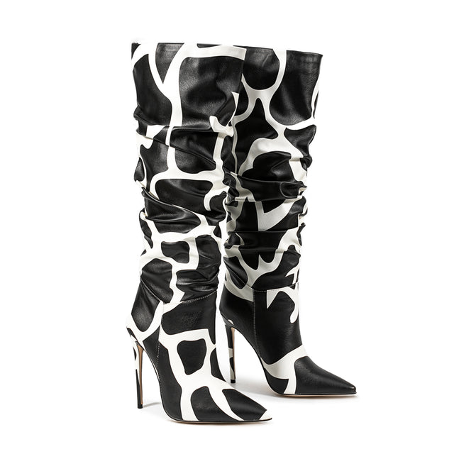 LuxeExo Pointed Toe High Heel Long Boots