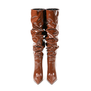 LuxeExo Pointed Toe High Heel Long Boots