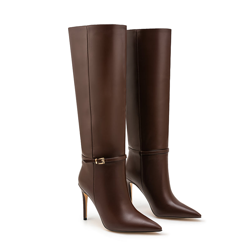 Luxe Chic Winter High Heeled Boots