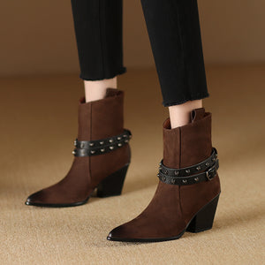 LuxLeather Western Pointed Toe Boots