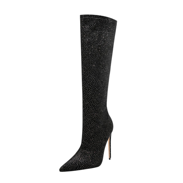 LuxeExo Pointed Toe High Heel Long Boots