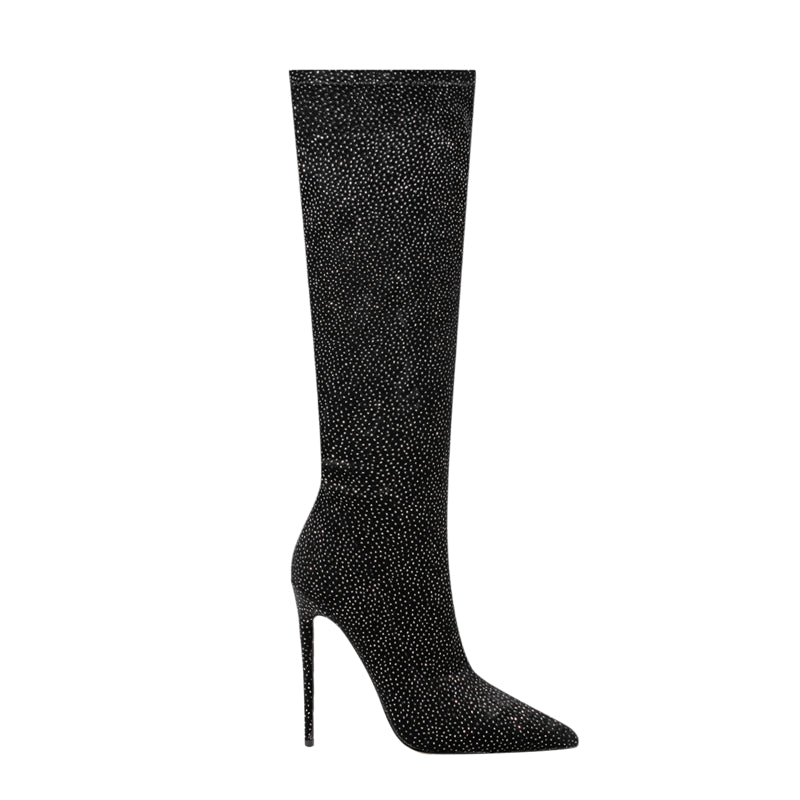 LuxeExo Pointed Toe High Heel Long Boots