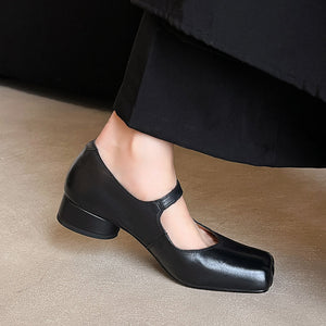 Chic Mary Janes Square Toe Strap Shoes