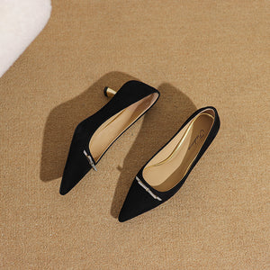 AlliChic Pointed Toe Daily High Heels