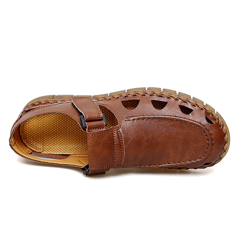 LuxeLeather  Embossed  Sandals