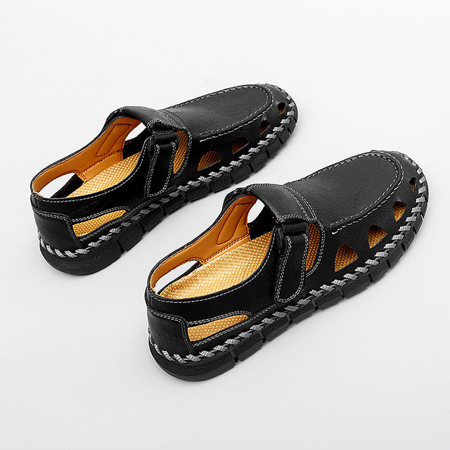 LuxeLeather  Embossed  Sandals