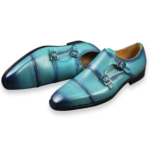 LeatherLux Monkstrap Buckle Dress Shoes