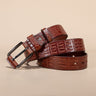 Alligator Pattern Lux Cowskin Men's Belt