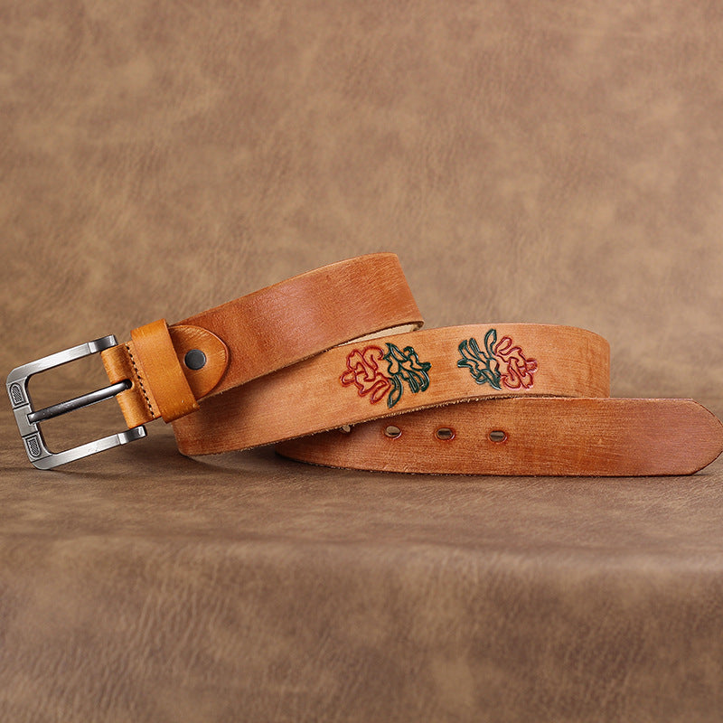 Artisan Crafted Cowskin Belt