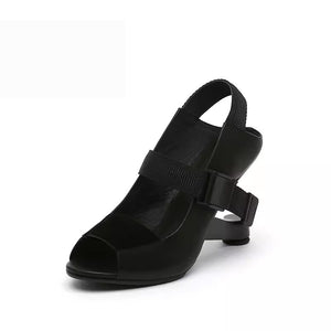 Chic Exotic Leather Elastic Band Pumps