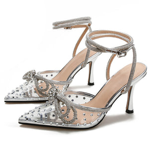 Rhinestone Glam High Heel Sandals