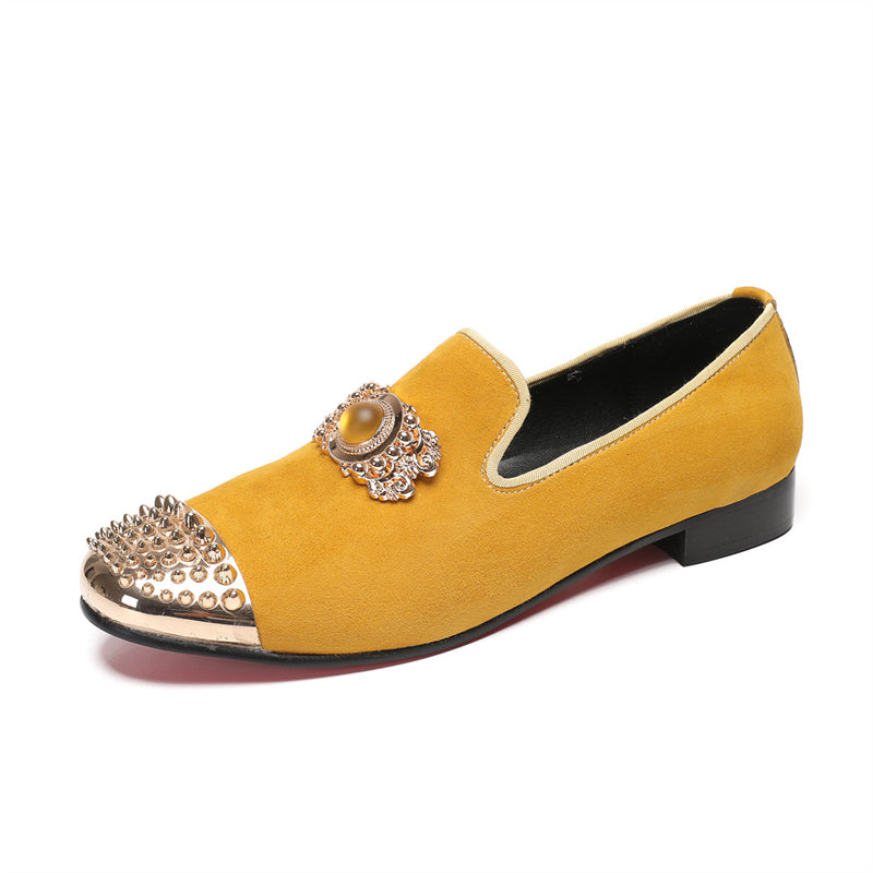 Luxe Exotic Pattern Genuine Leather Slip-on Loafers