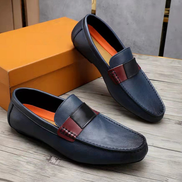 ChicCow Leather Round Toe Casual Loafers