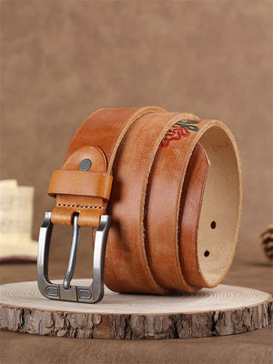 Artisan Crafted Cowskin Belt