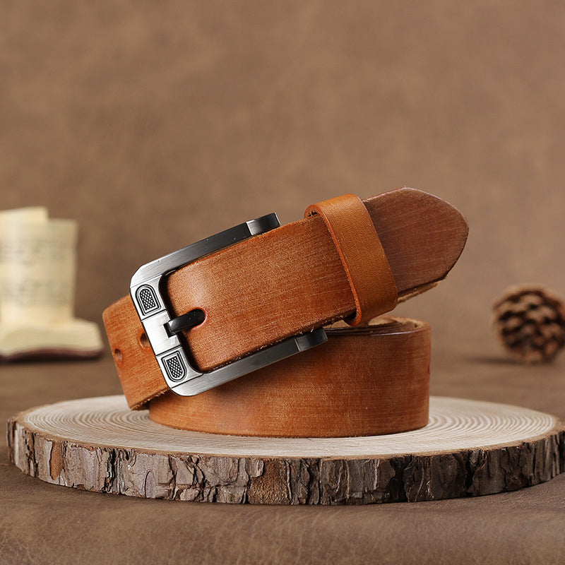 Artisan Crafted Cowskin Belt