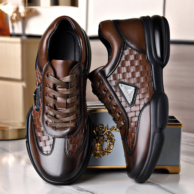 AlliLux Round Toe Laces Up Alligator Derby Shoes