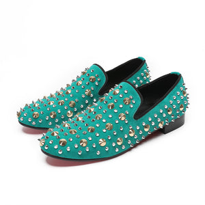 Luxe Exotic Pattern Genuine Leather Slip-on Loafers