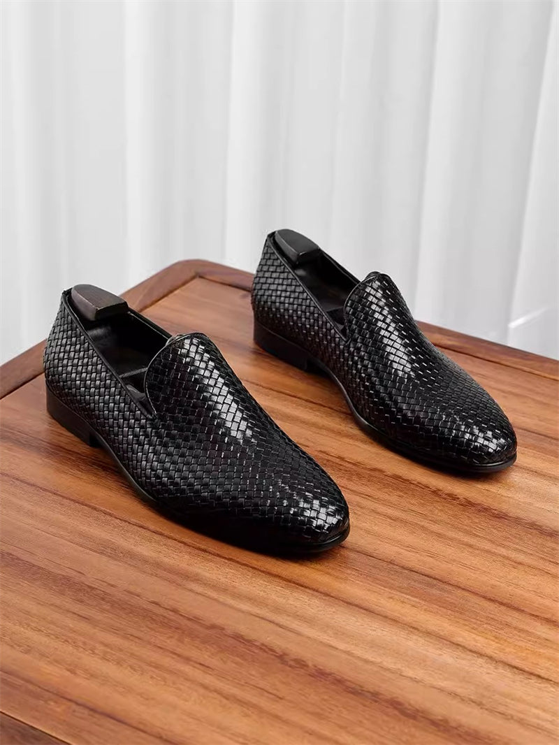 Noirelle Croco Luxe Lace-Ups