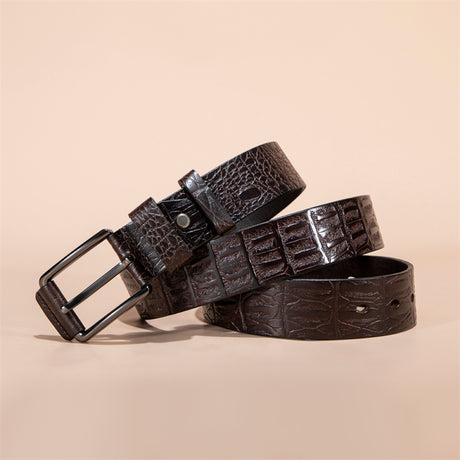 Alligator Pattern Lux Cowskin Men's Belt