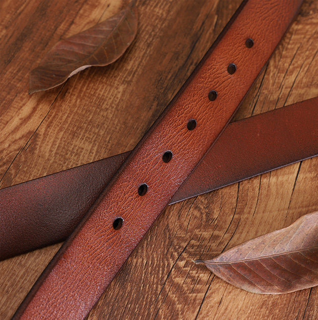 Artisan Crafted Cowskin Belt