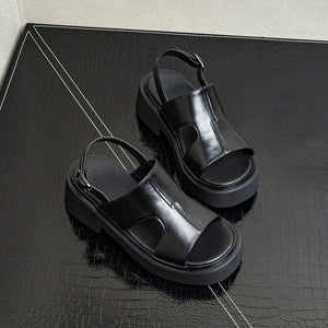 VelvetStep Luxe Peep Toe Strap Sandals
