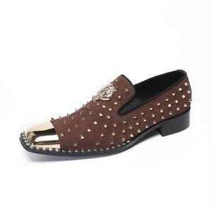 Luxe Exotic Pattern Genuine Leather Slip-on Loafers