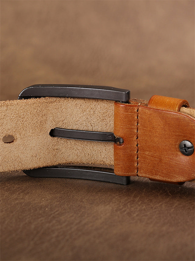 Artisan Crafted Cowskin Belt