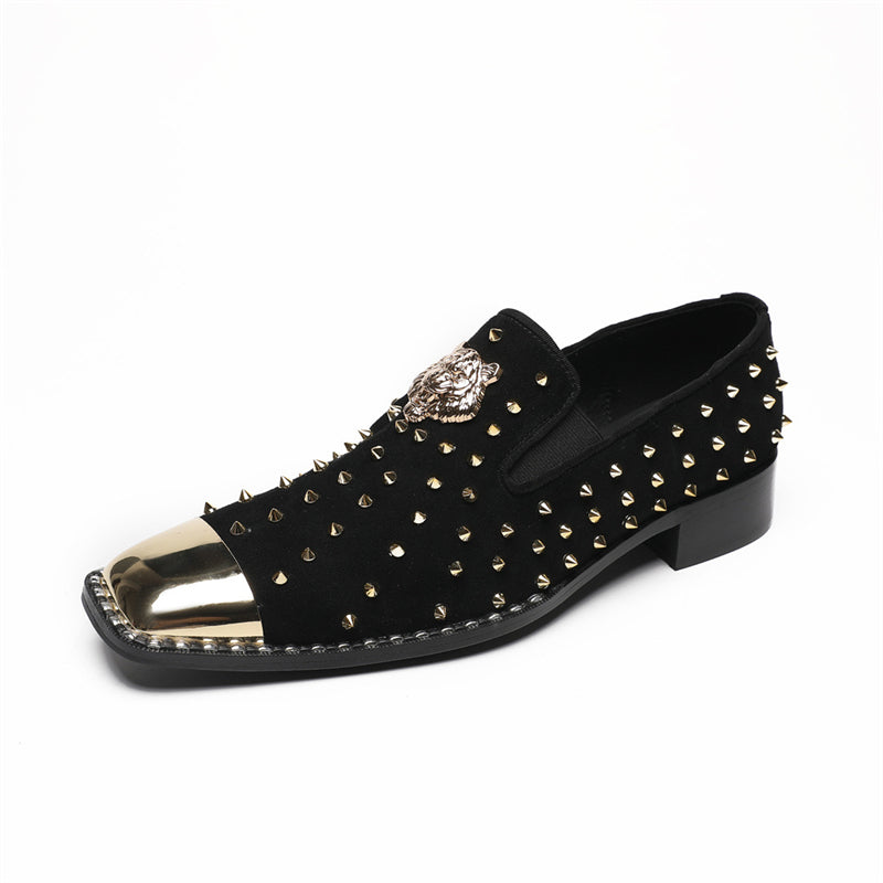 Luxe Exotic Pattern Genuine Leather Slip-on Loafers