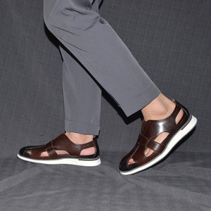 Chic Cow Leather Elegant Slip-on Sandals