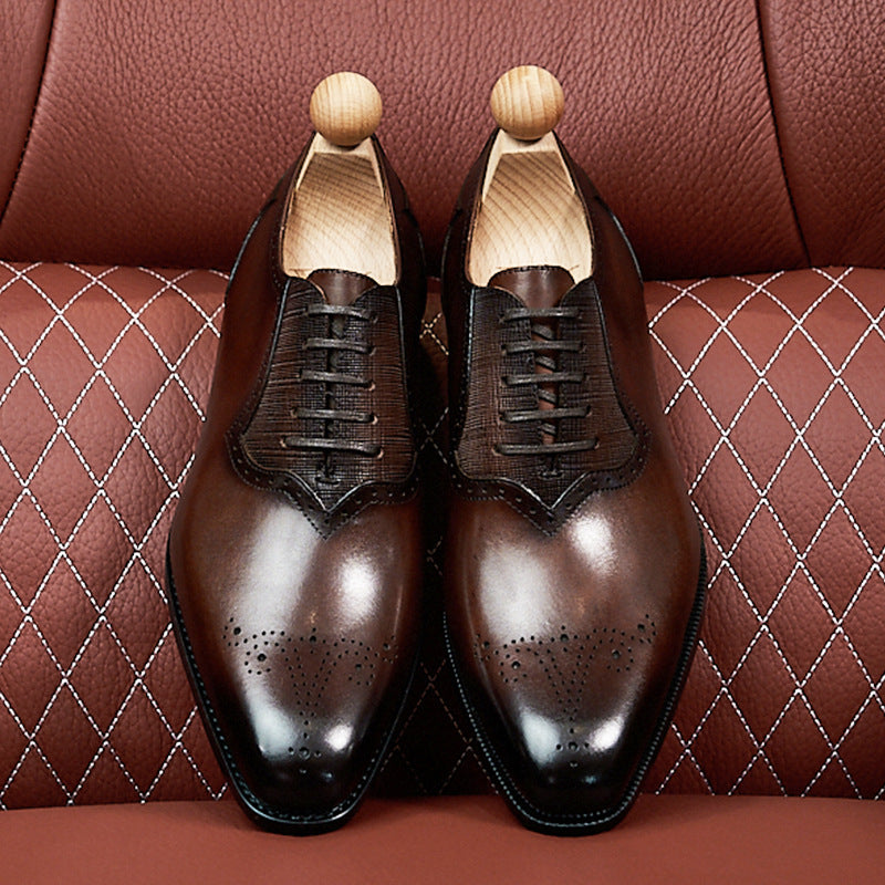 AlliElegance Luxe Brogue Oxford Dress Shoes