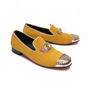 Luxe Exotic Pattern Genuine Leather Slip-on Loafers