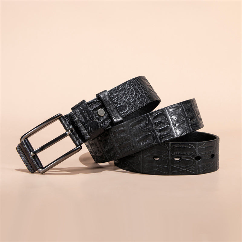 Alligator Pattern Lux Cowskin Men's Belt