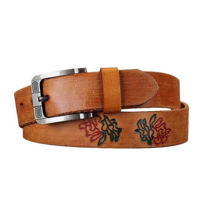 Artisan Crafted Cowskin Belt