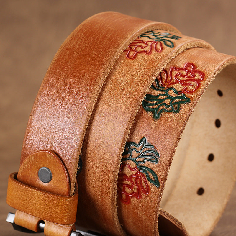 Artisan Crafted Cowskin Belt