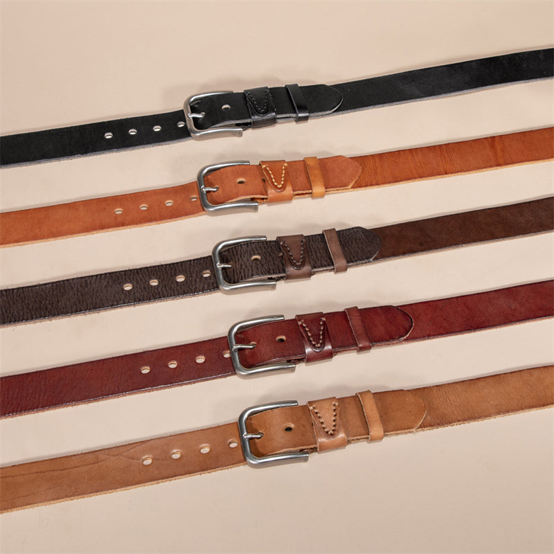 Artisan Crafted Cowskin Belt