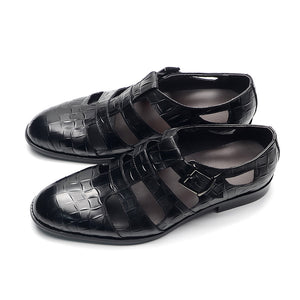 ChicLeather Round Toe Buckle Casual Shoes