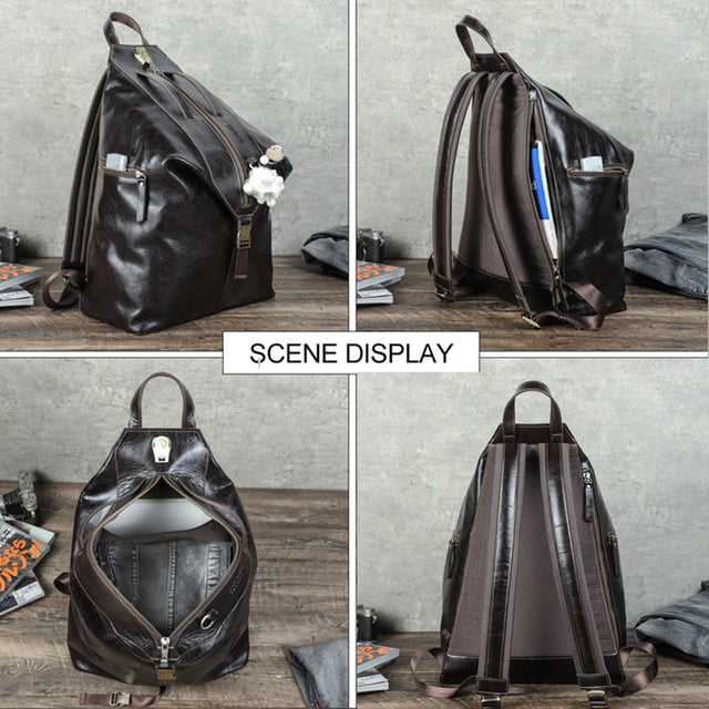 Luxury Exotic Leather Softback Laptop Backpack