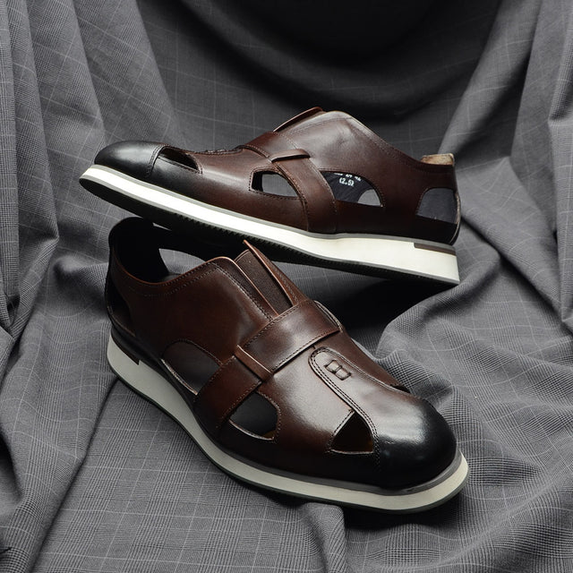 Chic Cow Leather Elegant Slip-on Sandals