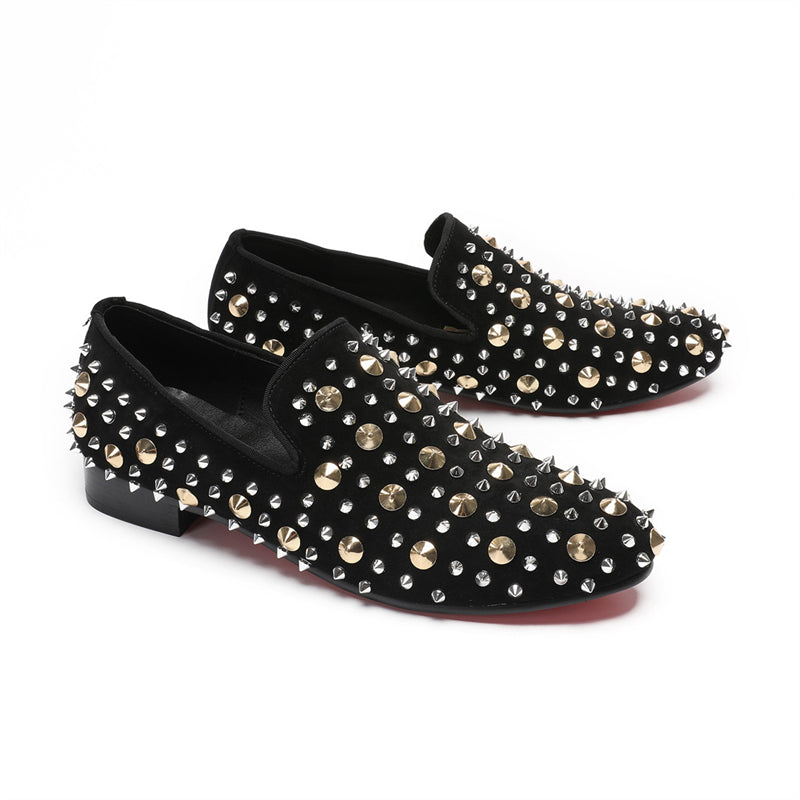 Luxe Exotic Pattern Genuine Leather Slip-on Loafers