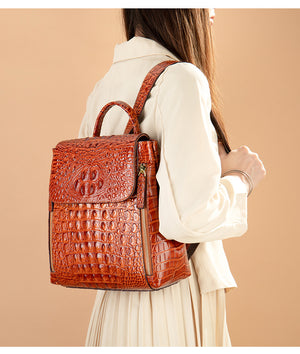 Exotic Chic Croco Texture Women's Fashion Backpack