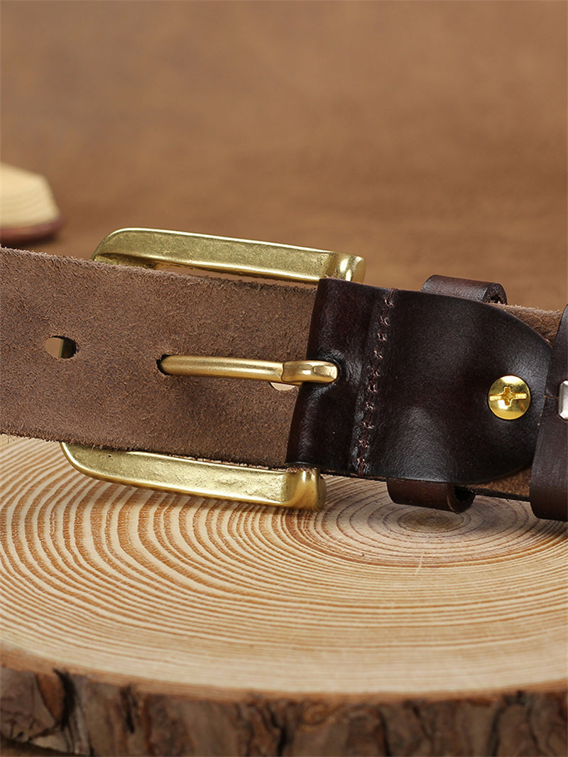 Artisan Crafted Cowskin Belt