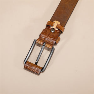 Alligator Pattern Lux Cowskin Men's Belt