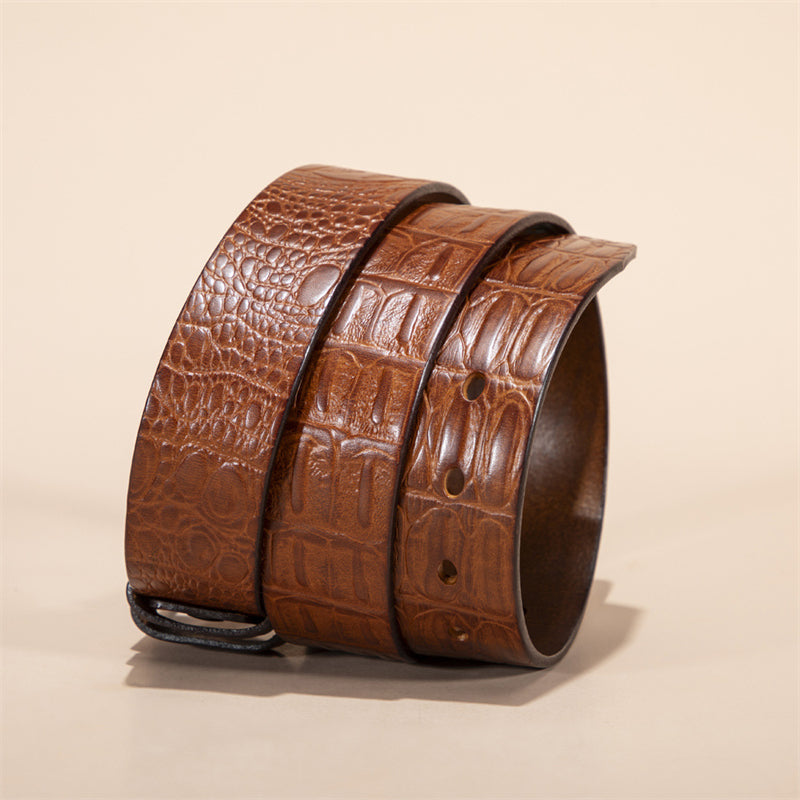 Alligator Pattern Lux Cowskin Men's Belt