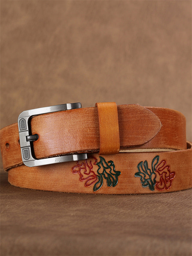 Artisan Crafted Cowskin Belt