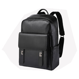 Luxury Exotic Cow Leather Laptop Travel Backpack